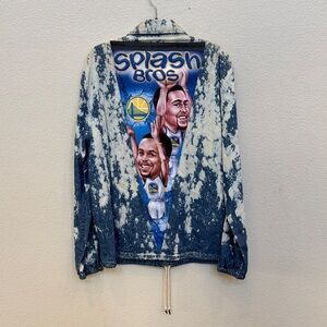 Men's Blue and White Lightweight Jacket